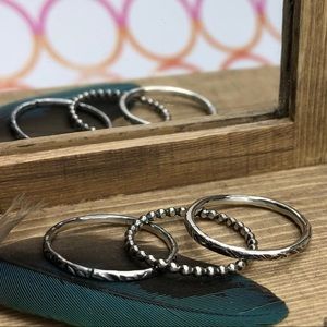 Set of 3 handmade sterling silver stacking rings!